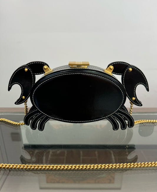 Thom Browne - Crab Box Chain Bag - Leather - Black - (mini)