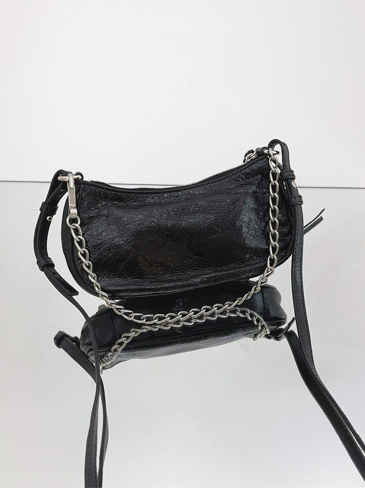 Balenciaga - Le Cagole Mini Shoulder Bag - Calfskin leather - Black - (mini)