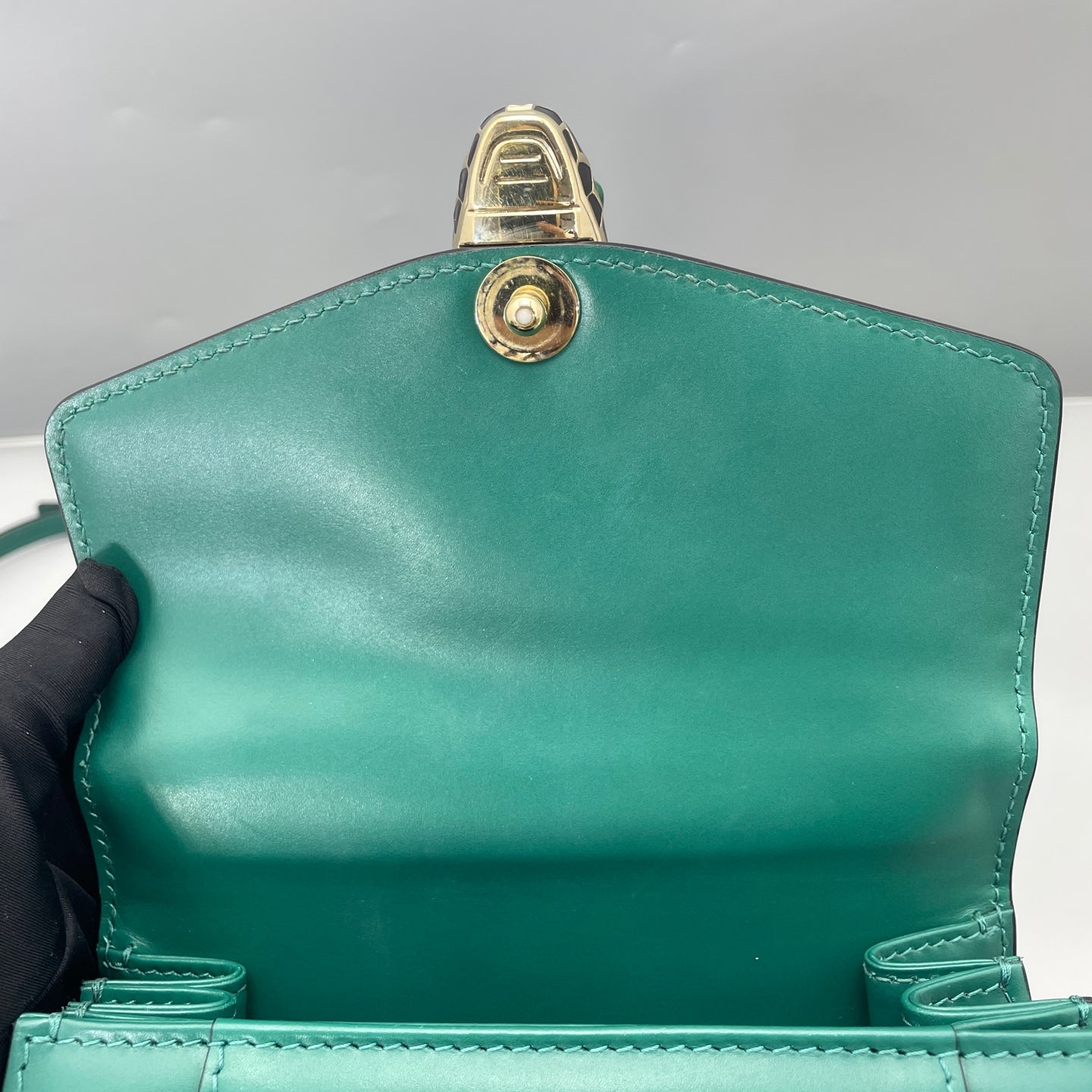 Bvlgari - Serpenti Forever Accordion Bag - Leather - Green - (small)