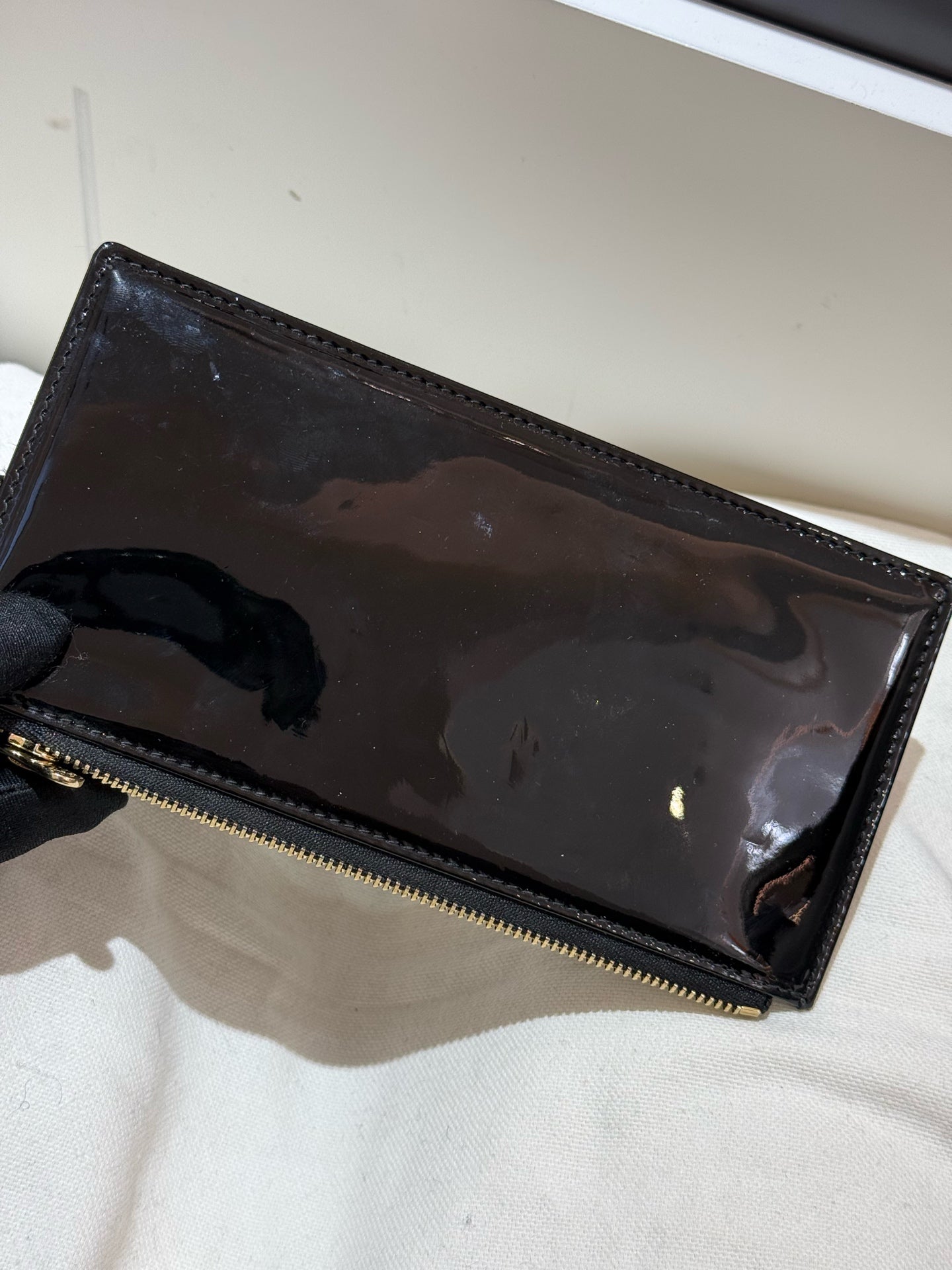 Dior - Lady Dior Cannage Chain Pouch 3-in-1 - Patent leather - Black - (mini)