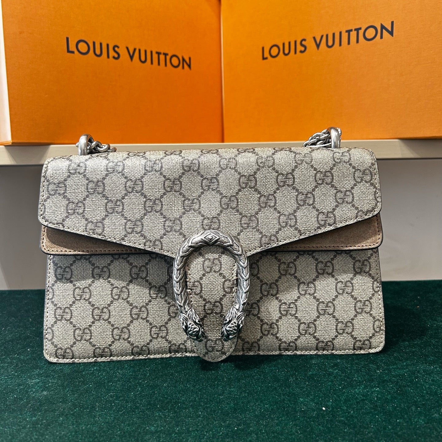 Gucci - Dionysus Shoulder Bag - Canvas - Beige - (medium)