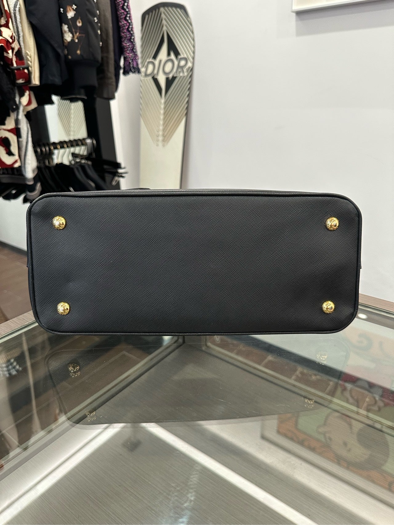 Prada - Galleria Saffiano Bag - Saffiano leather - Black - (medium)