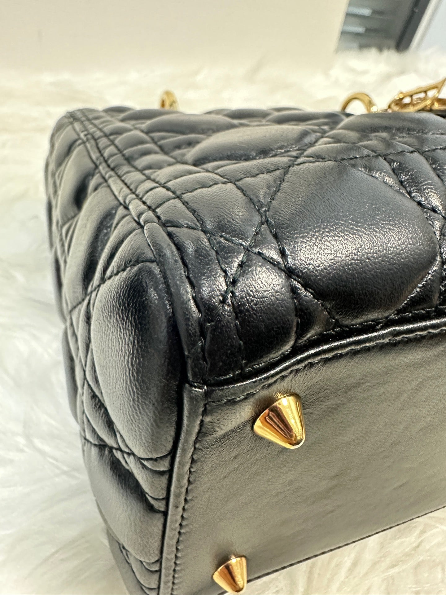 Dior - Lady Dior - Lambskin leather - Black - (medium)