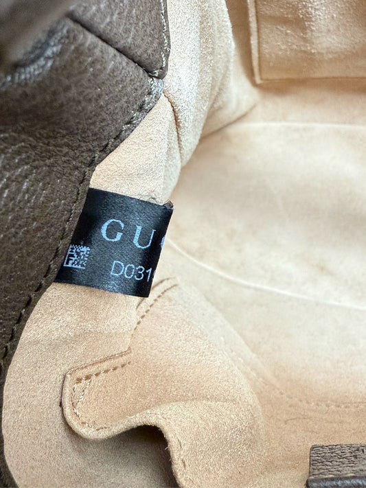 Gucci - Ophidia Bucket Bag - GG Supreme canvas with leather trim - Beige GG Supreme canvas with brown leather trim and red/green Web stripe - (mini)