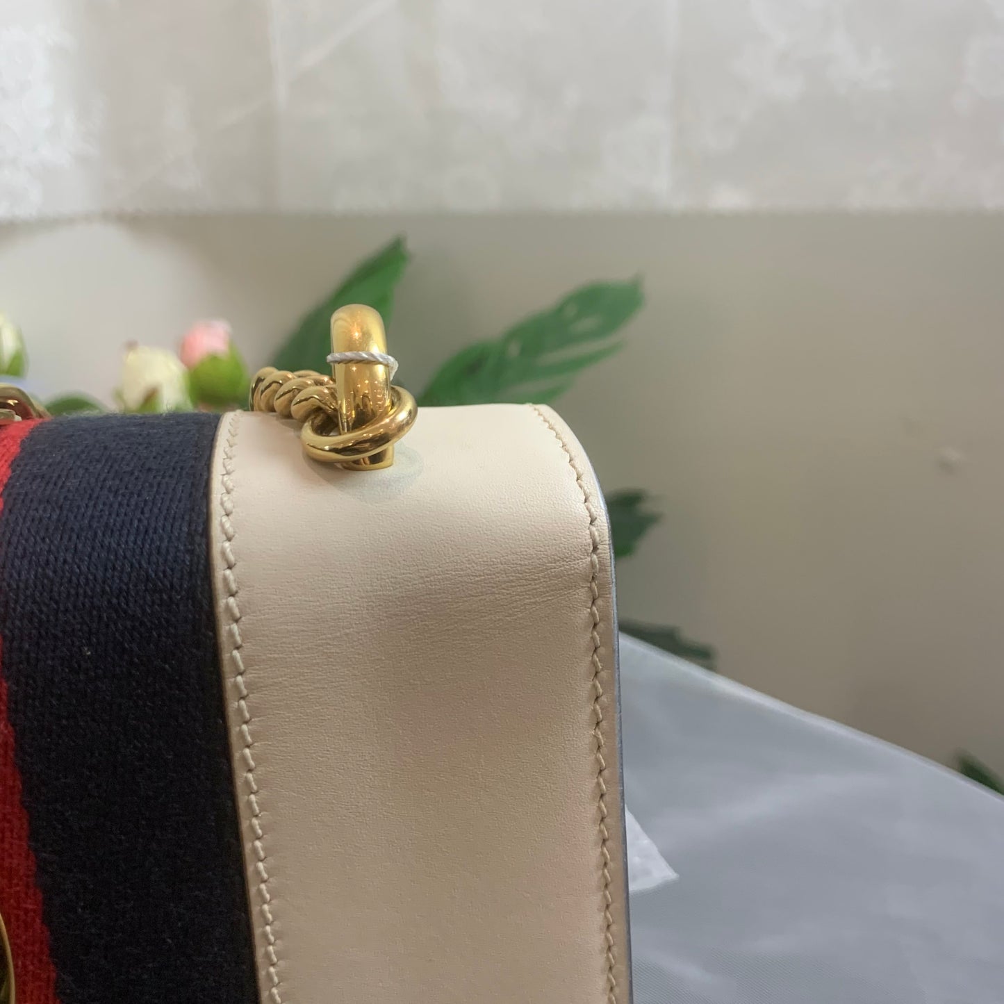 Gucci - Sylvie Small - Leather - Beige - (small)