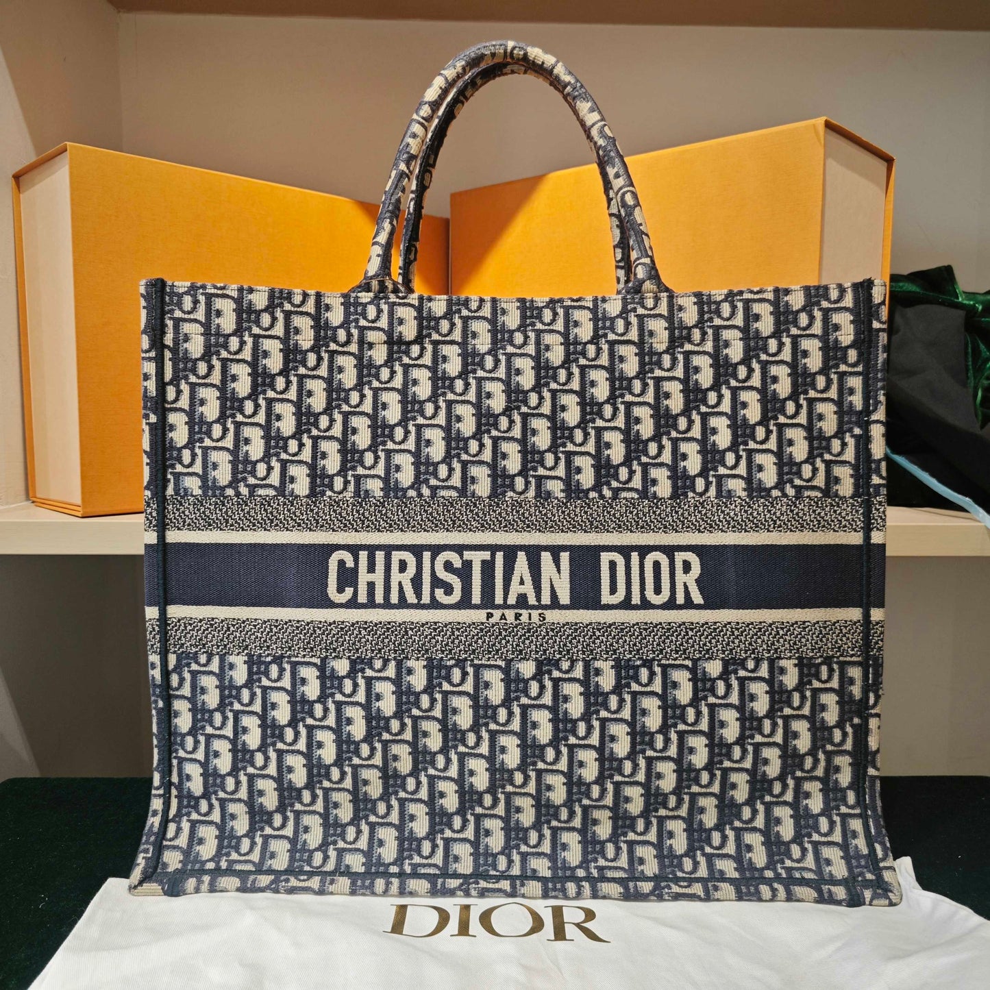 Dior - Book Tote - Cloth - Blue - (large)