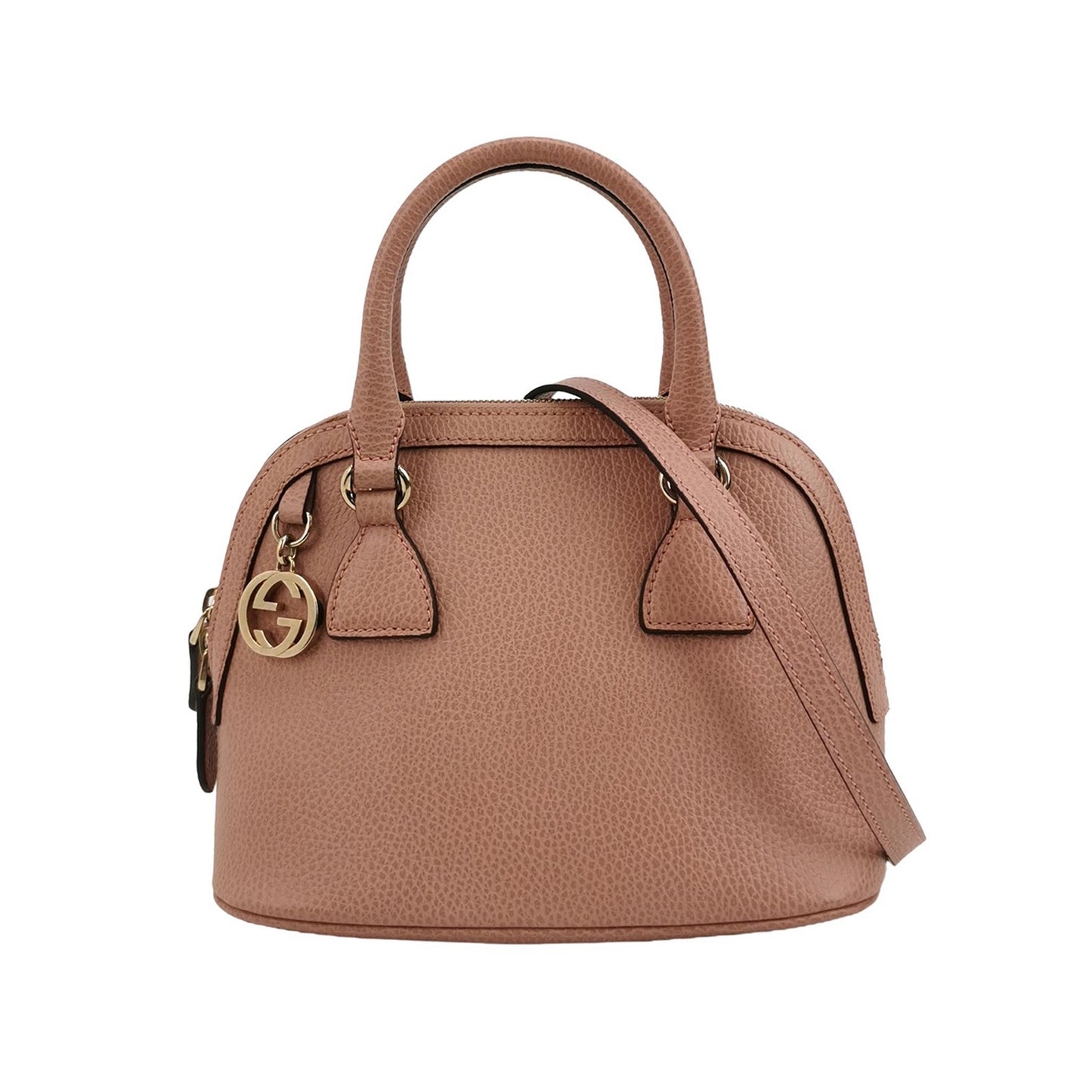 Gucci - Classic Shell Bag - Pebbled leather - Pink - (small)