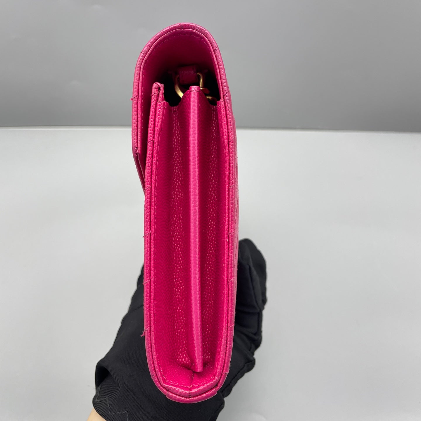 Saint Laurent - Monogram Envelope Chain Bag - Grained calfskin leather - Hot Pink with Gold-Tone Hardware - (medium)