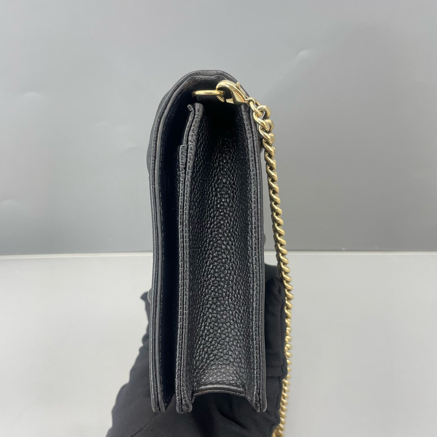 Dior - Diorama Shield WOC - Grained leather - Black - (mini)