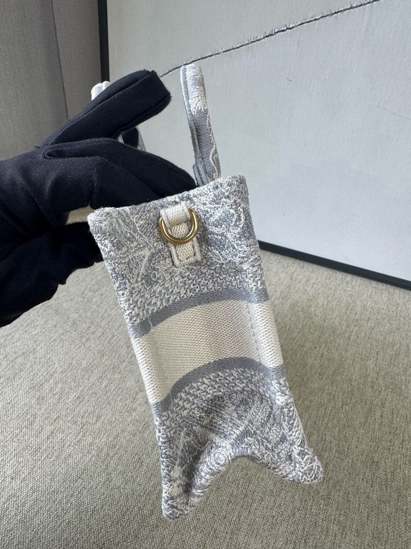 Dior - Book Tote Mini - Embroidered canvas - Grey - (mini)