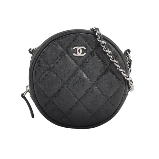 Chanel - 19 Round Mini Bag - Grained calfskin leather - Black - (mini)