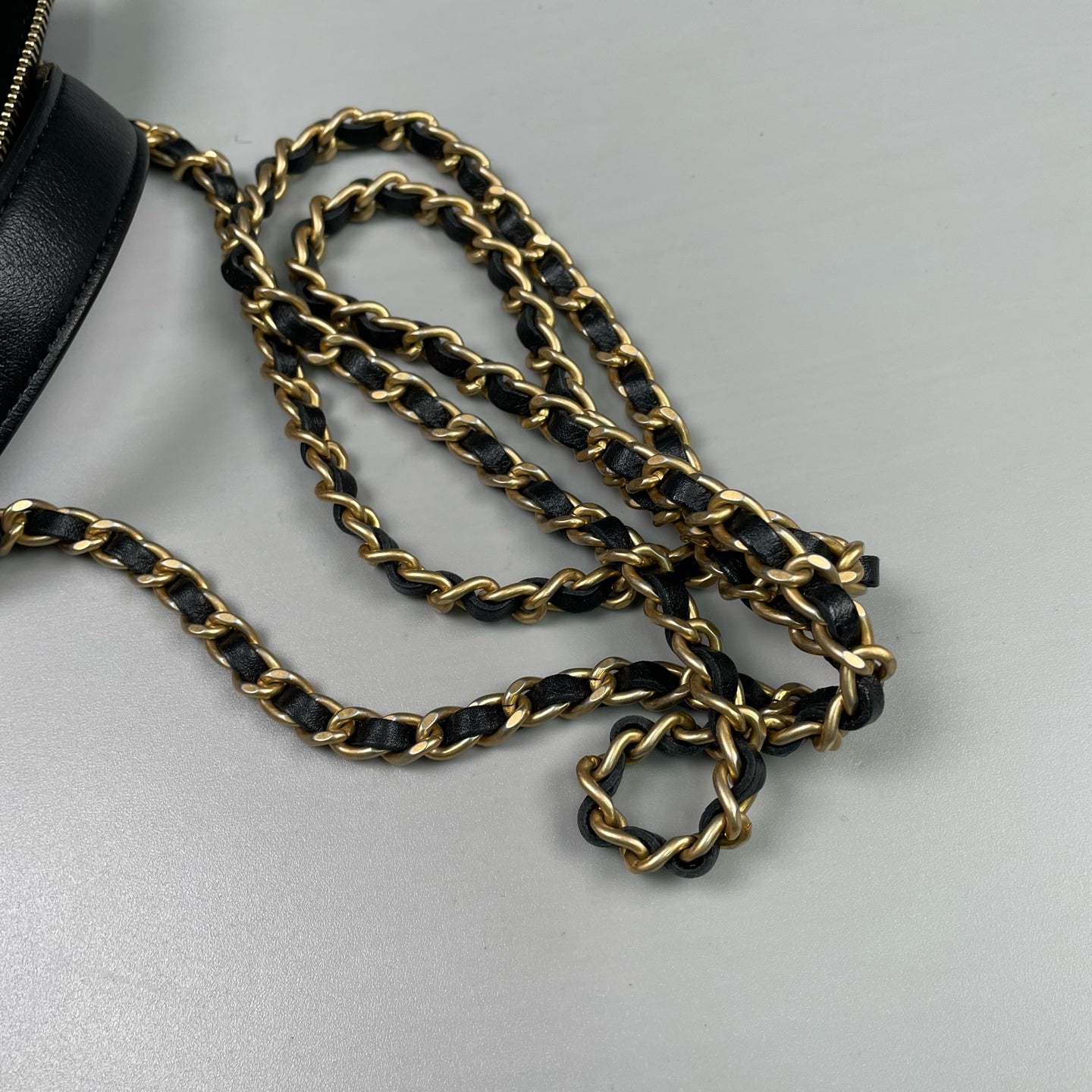 Chanel - Mini Top Handle Crossbody Pouch Bag - Satin with leather trim - Black with Gold-Tone Hardware - (Mini)