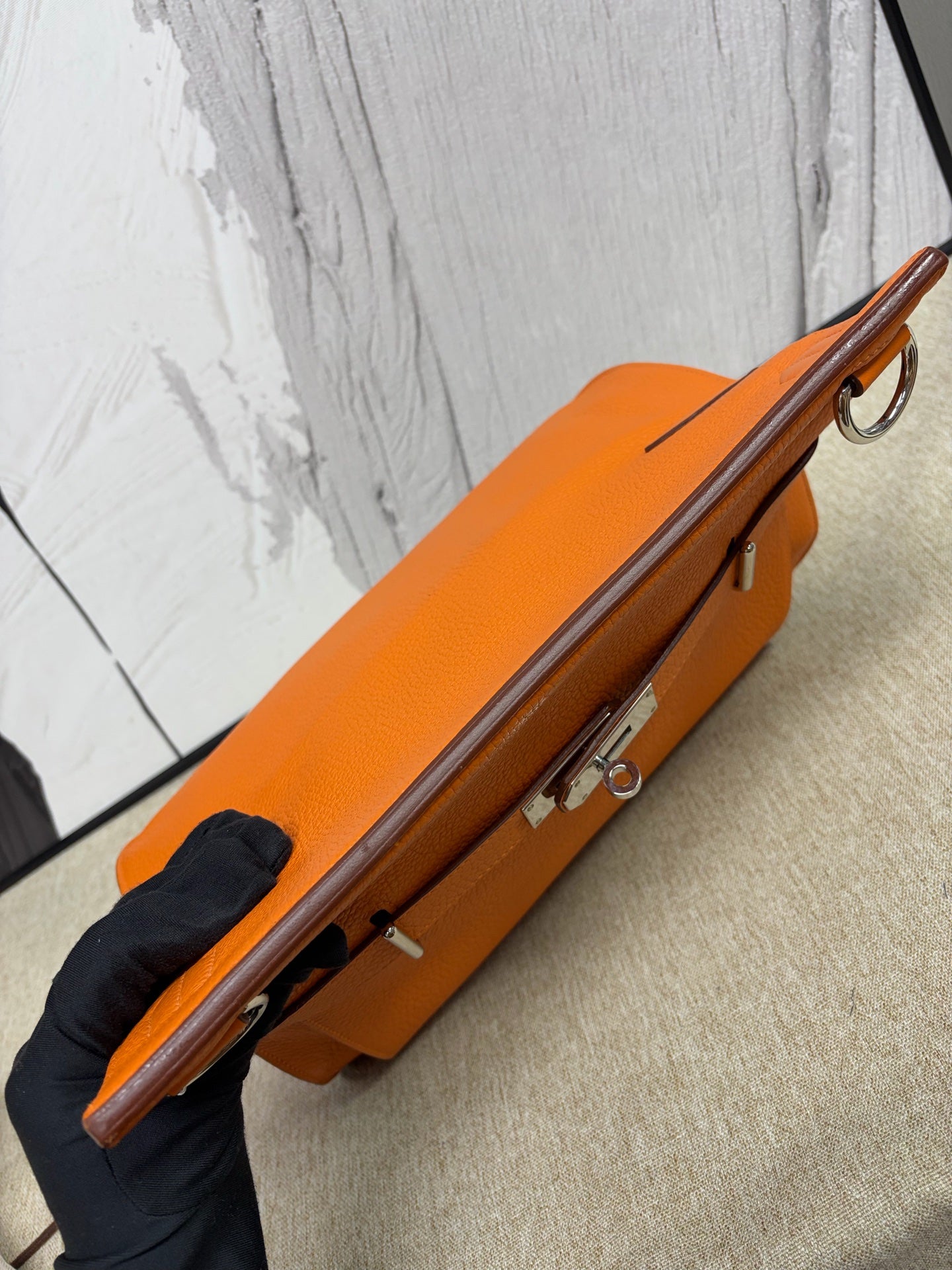 Hermès - Jypsiere 34 - Taurillon Clemence leather - Orange - (Large)