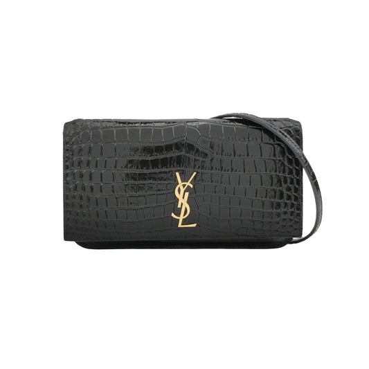 Saint Laurent - Monogram Chain Wallet - Leather - Black - (mini)