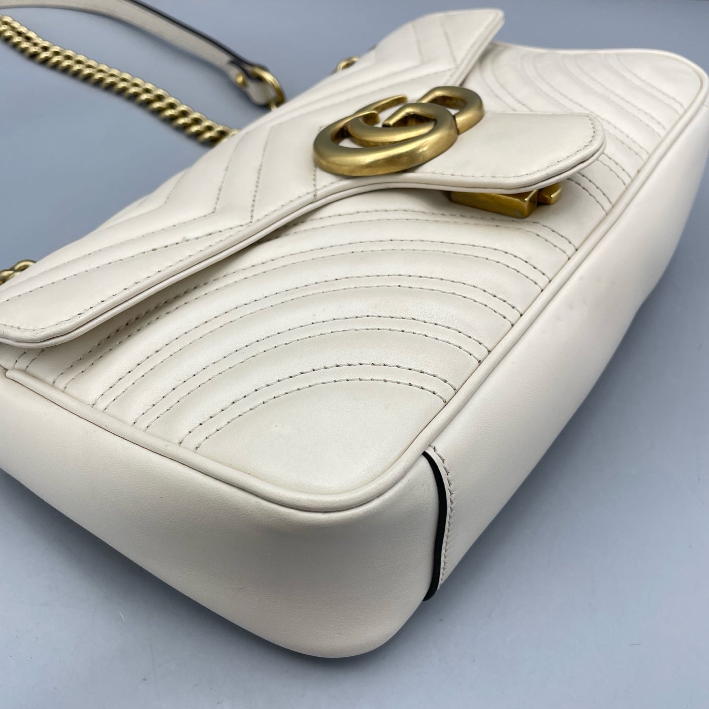 Gucci - Marmont 2.0 Small Shoulder Bag - Leather - White - (Small)