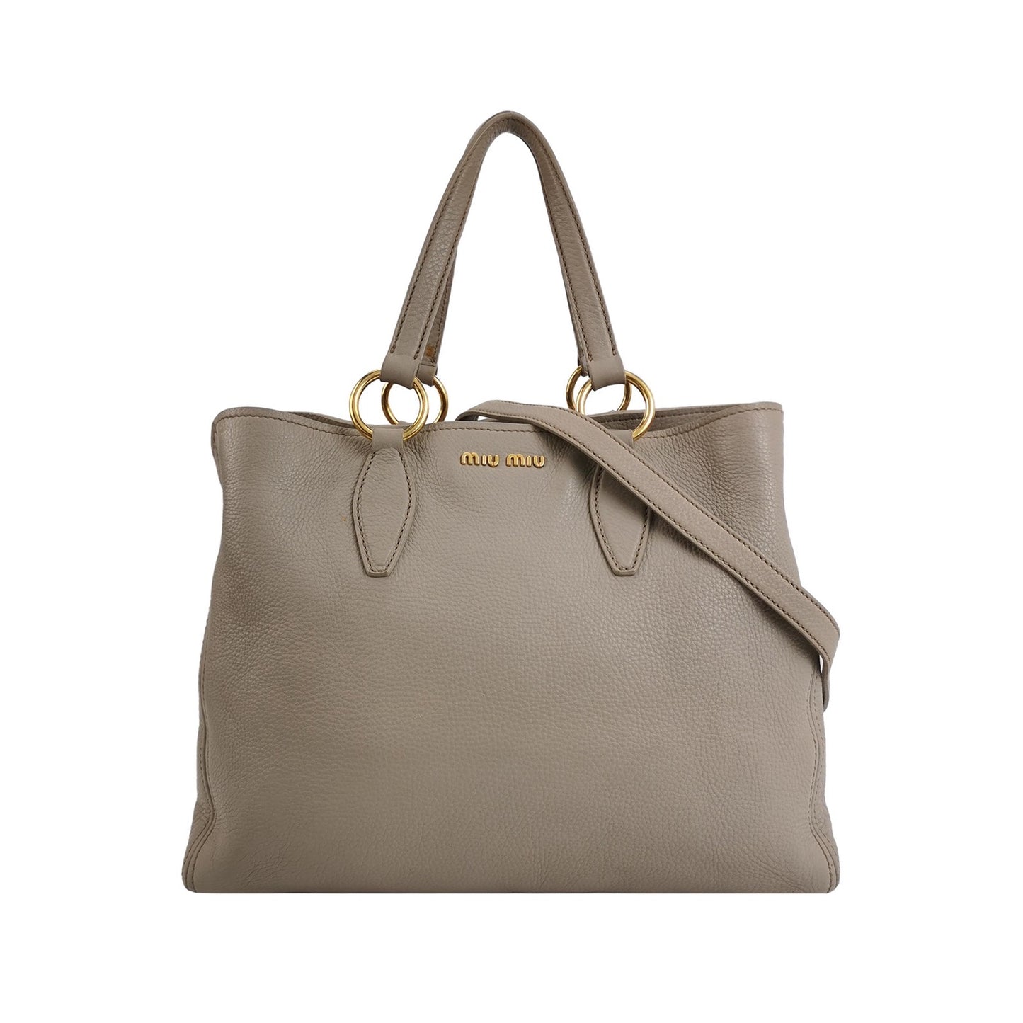 Miu Miu - 5BB015_2AJB_F0236 - Leather - Light Grey - (large)