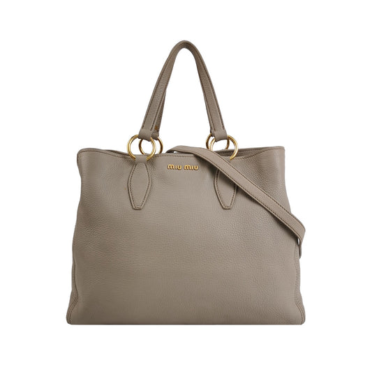 Miu Miu - 5BB015_2AJB_F0236 - Leather - Light Grey - (large)
