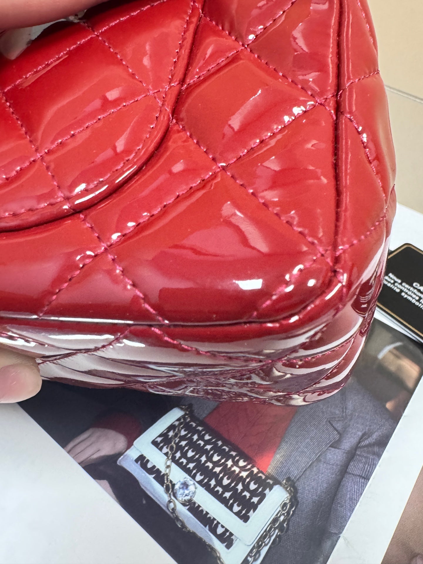Chanel - Classic Flap Mini Rectangular - Patent leather - Red - (mini)