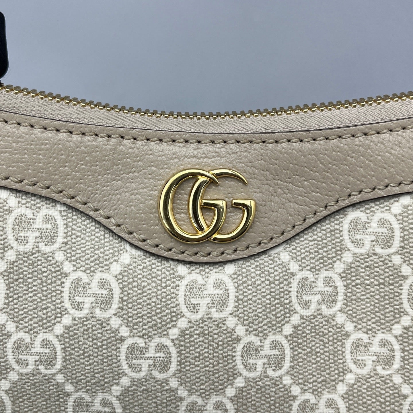Gucci - Ophidia Shoulder Bag - GG Supreme canvas with leather trim - Beige - (mini)