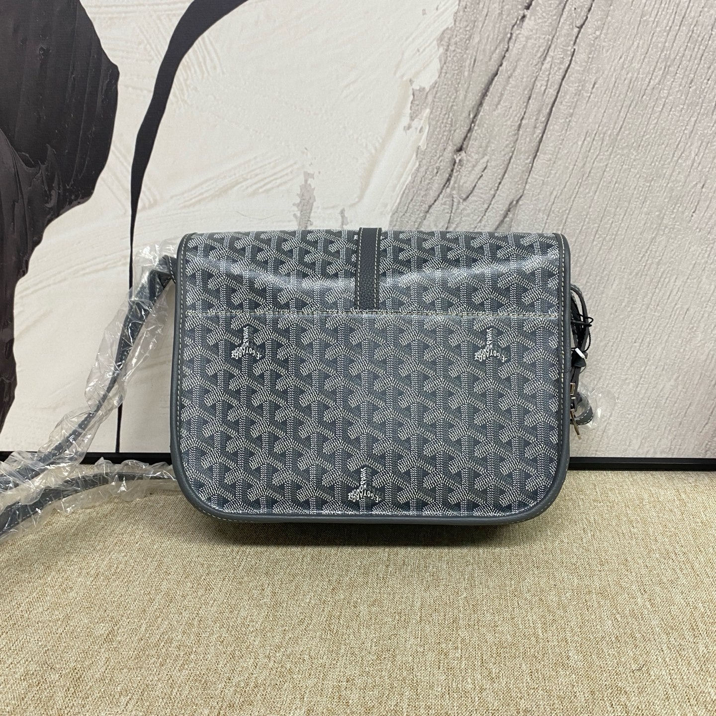 Goyard - Messenger Bag - Goyardine coated canvas with grained leather trim - Grey - (medium)