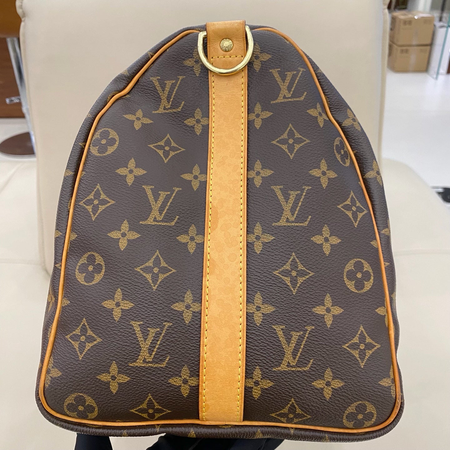 Louis Vuitton - Keepall 45 Bandouliere - Monogram coated canvas with Vachetta leather trim - Brown - (large)