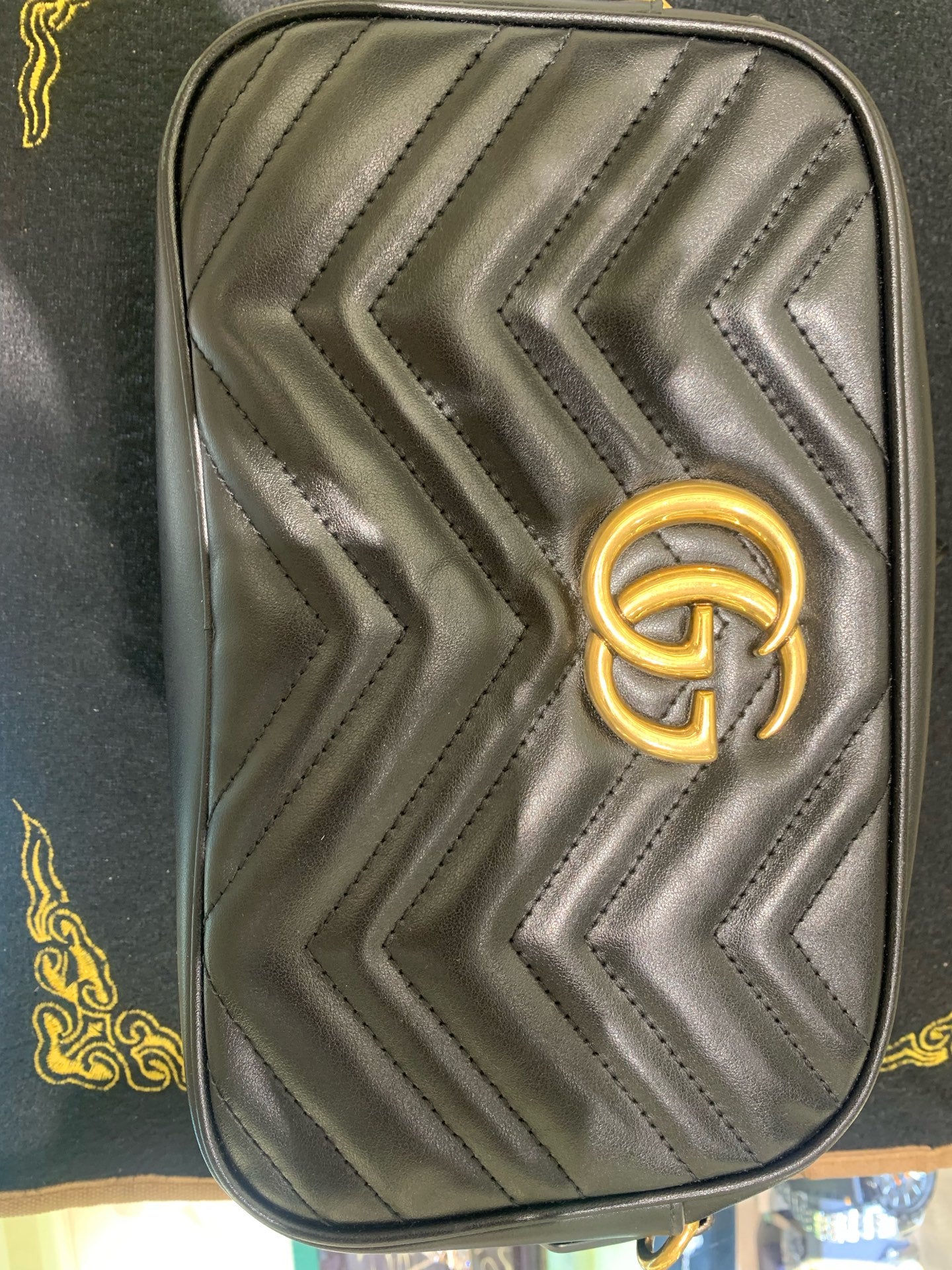 Gucci - GG Marmont Matelassé Camera Bag - Leather - Black - (Mini)
