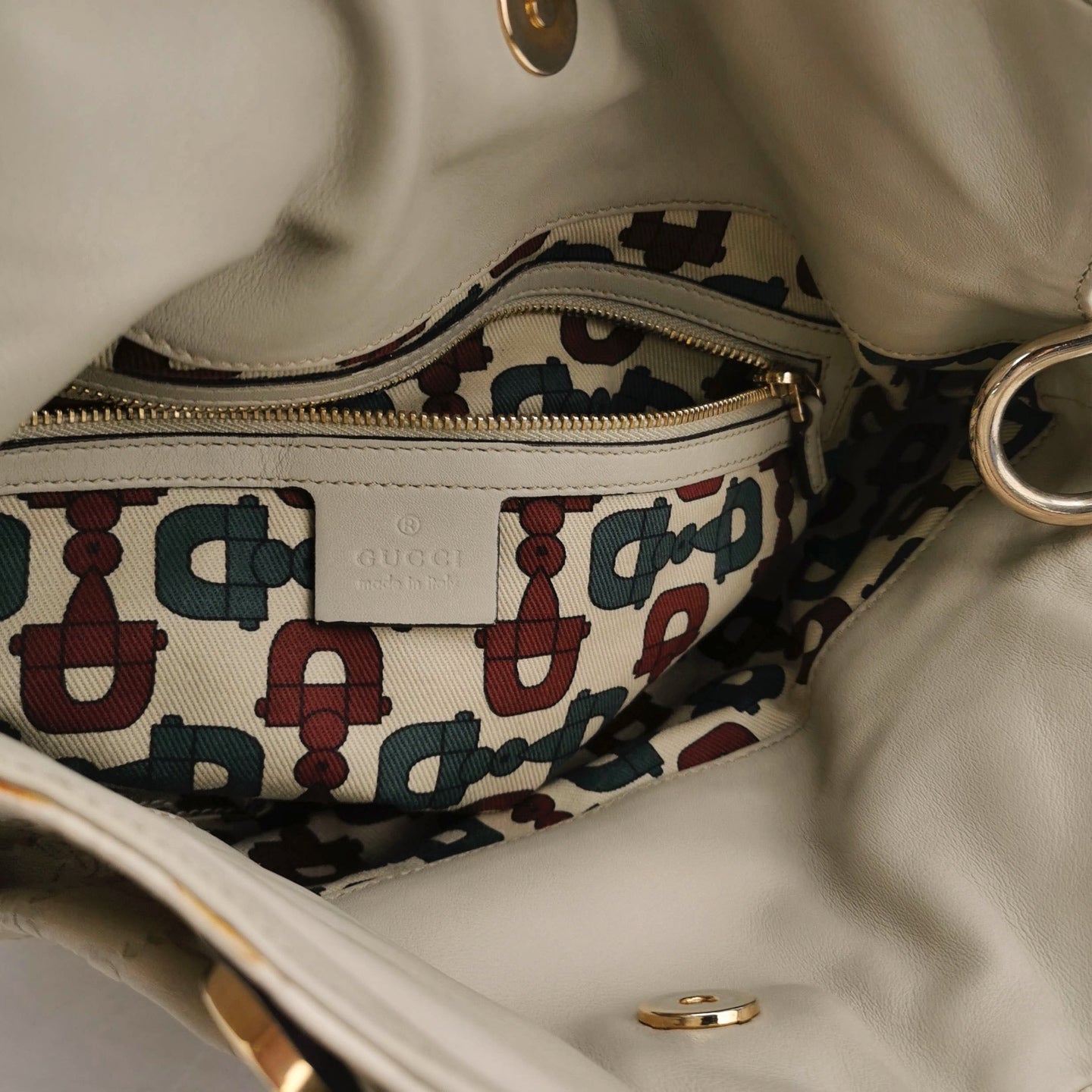 Gucci - Sukey Guccissima Hobo Bag - Guccissima embossed calfskin leather - Milkshake White - (Medium)
