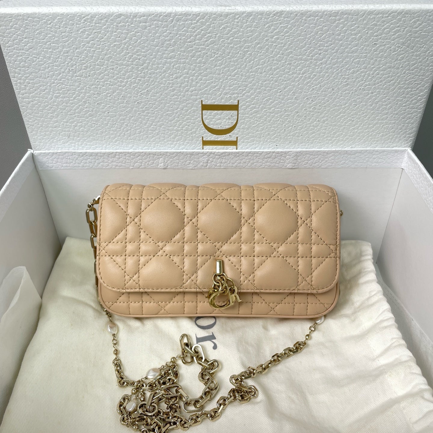 Dior - My Dior Lady WOC - Lambskin leather - Beige - (mini)