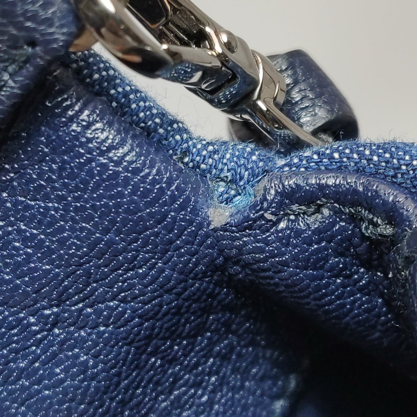 Miu Miu - Matelassé Denim Crystal Clutch - Denim - Jeans and Leather - Blue - (small)