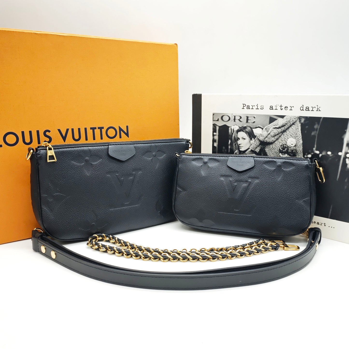 Louis Vuitton - Multi Pochette Accessoires - Monogram Empreinte Leather - Black - (medium)