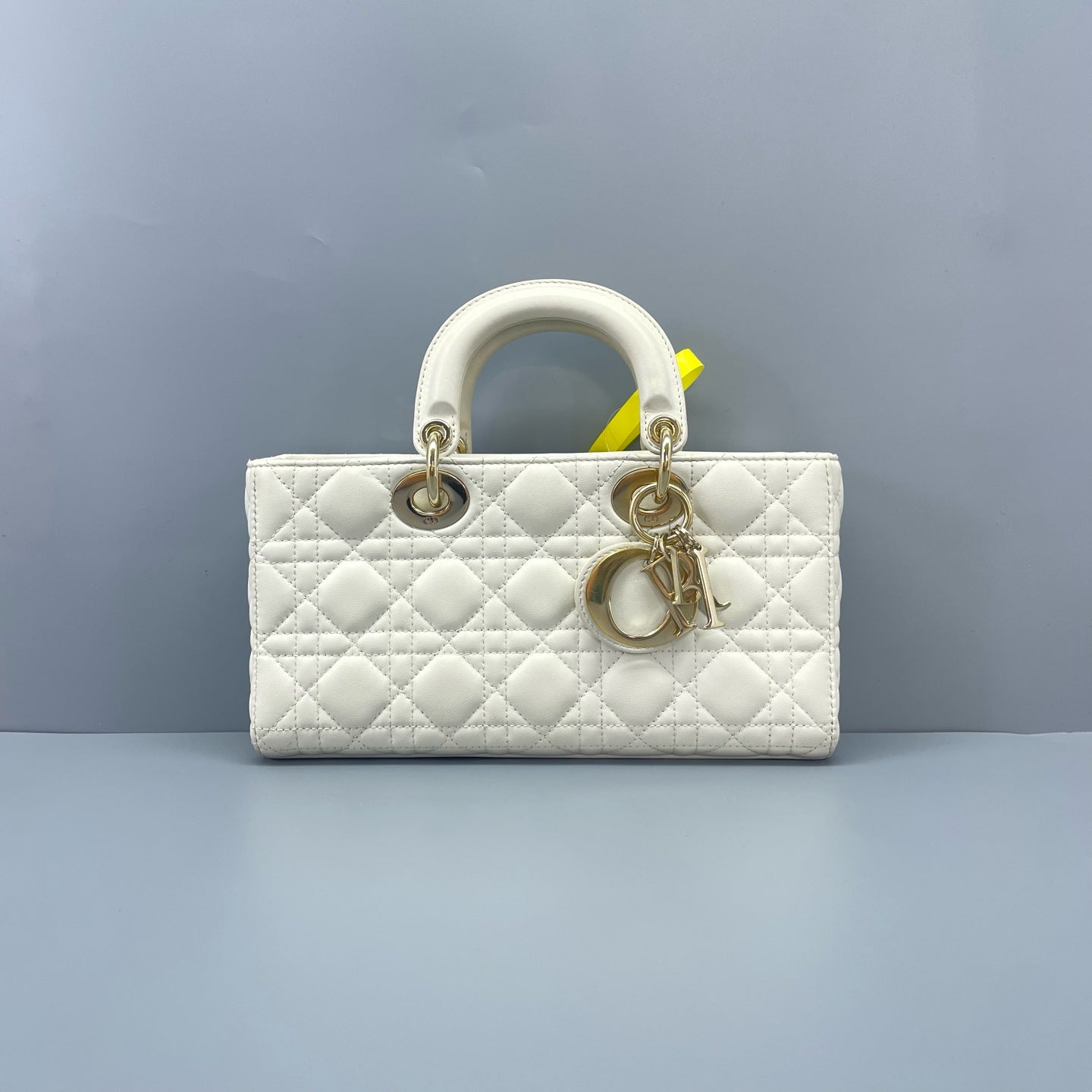Dior - Lady Dior Horizontal - Lambskin leather - White - (small)