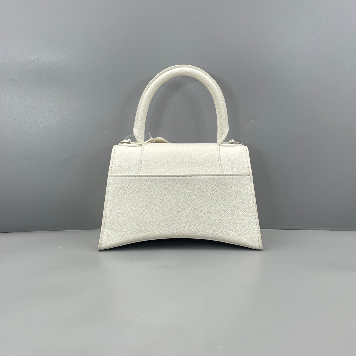 Balenciaga - Hourglass Top Handle Bag - Grained leather - White - (small)