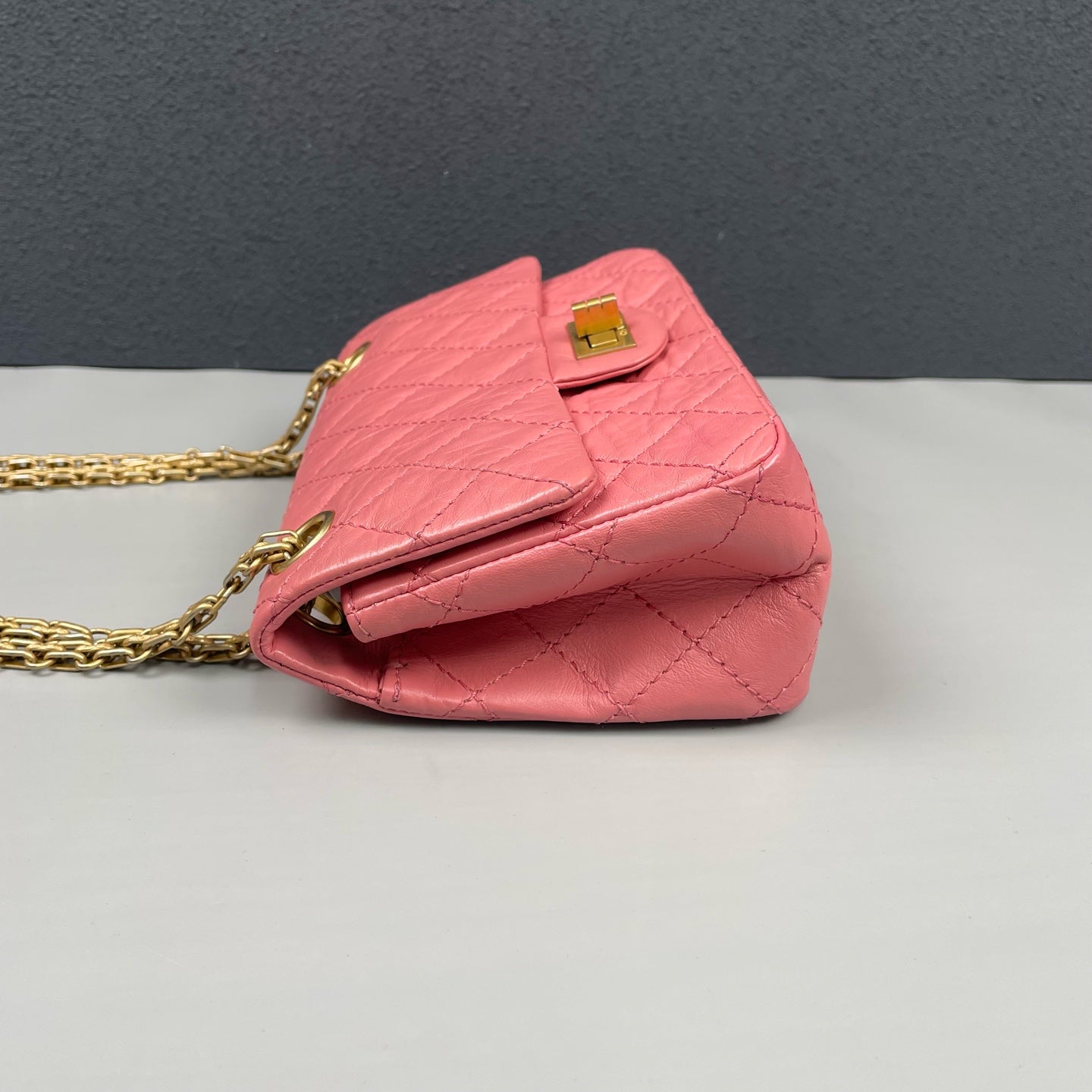 Chanel - 2.55 Reissue Mini Chain Bag - Leather - Pink - (mini)