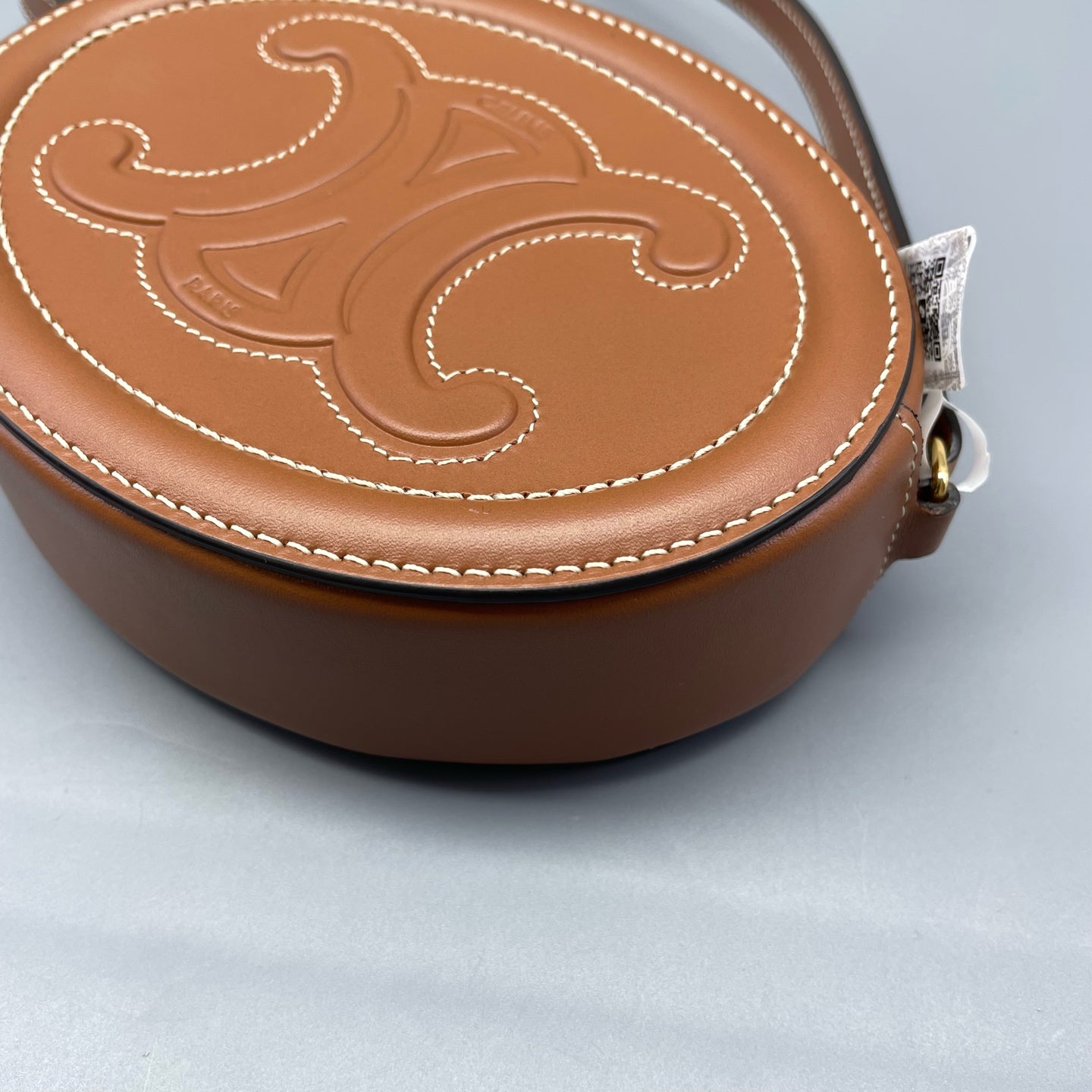 Celine - Triomphe Oval Bag - Leather - Caramel - (Mini)