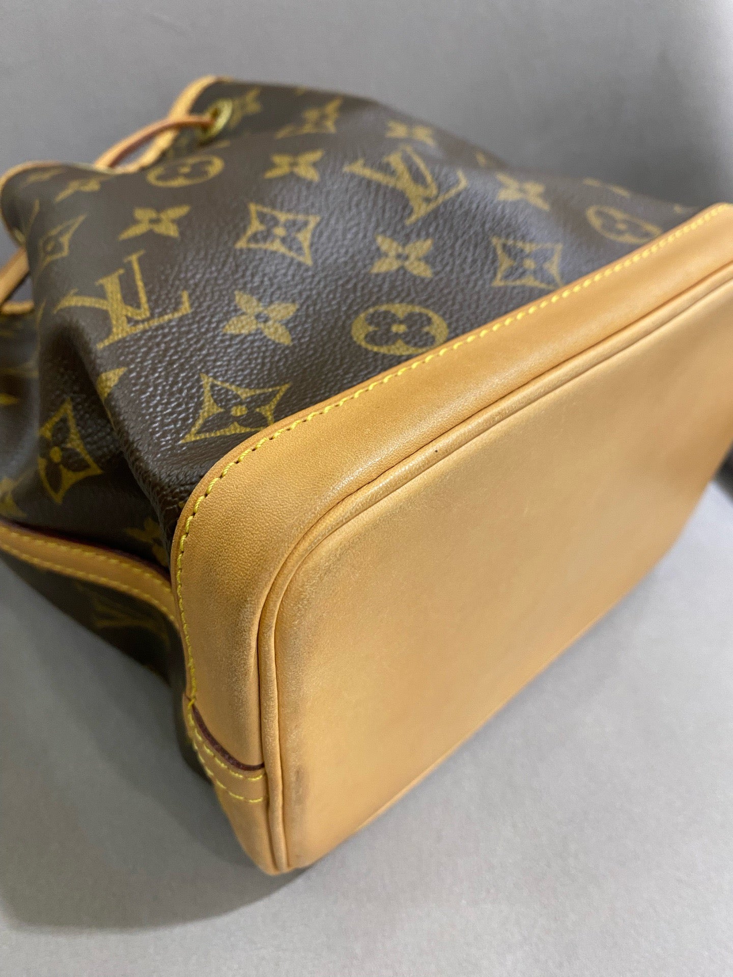 Louis Vuitton - Mini Noé - Monogram coated canvas with natural cowhide leather (Vachetta) trim - Brown - (mini)
