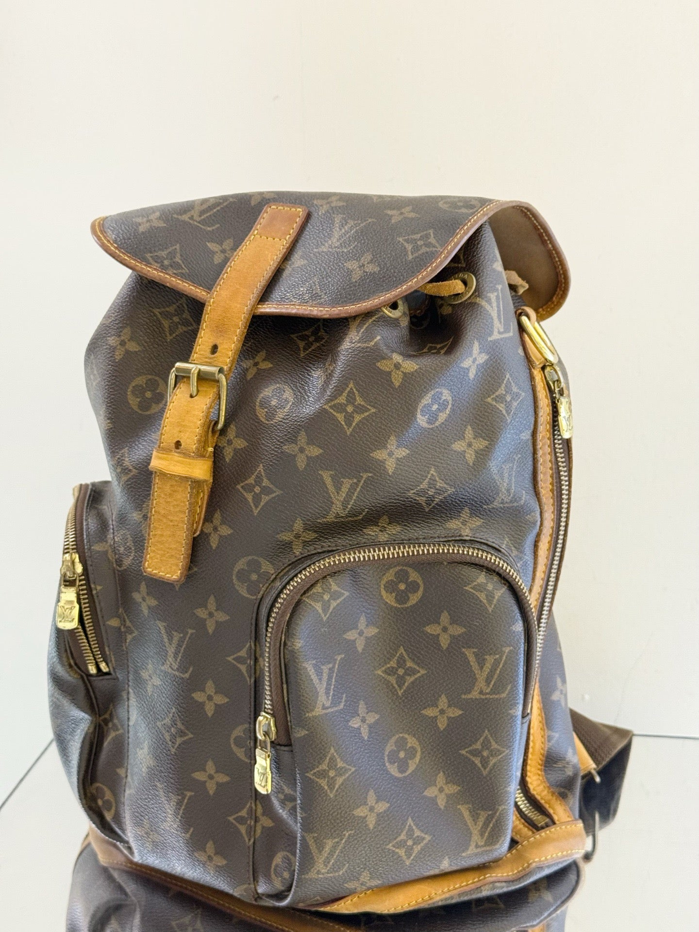 Louis Vuitton - Bosphore Backpack - Monogram canvas with Vachetta leather trim - Brown - (medium)
