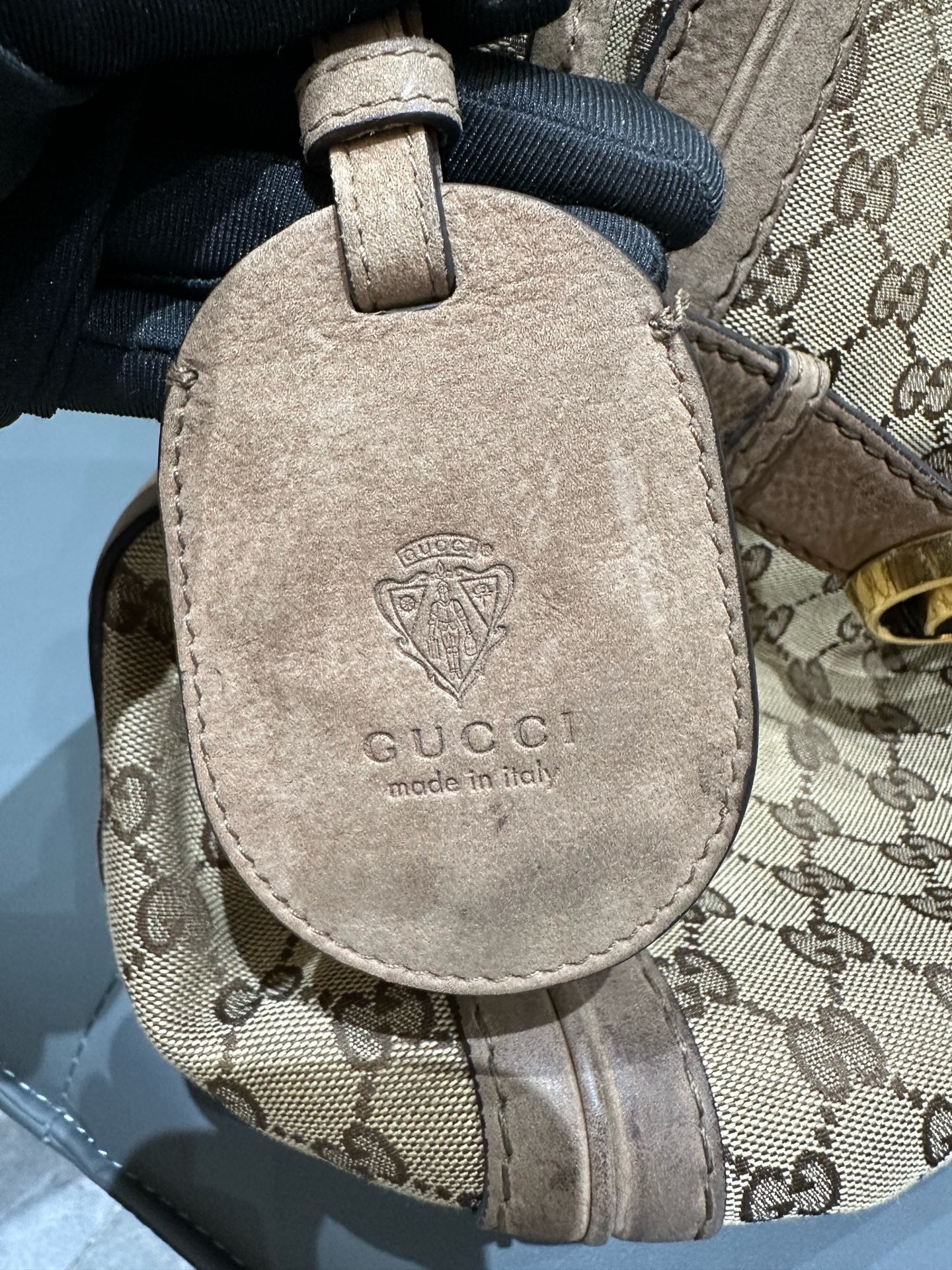 Gucci - GG Monogram Canvas and Suede Shoulder Tote Bag - GG Monogram Canvas and Suede Leather - Beige and Brown with Gold-Tone Hardware - (Large)