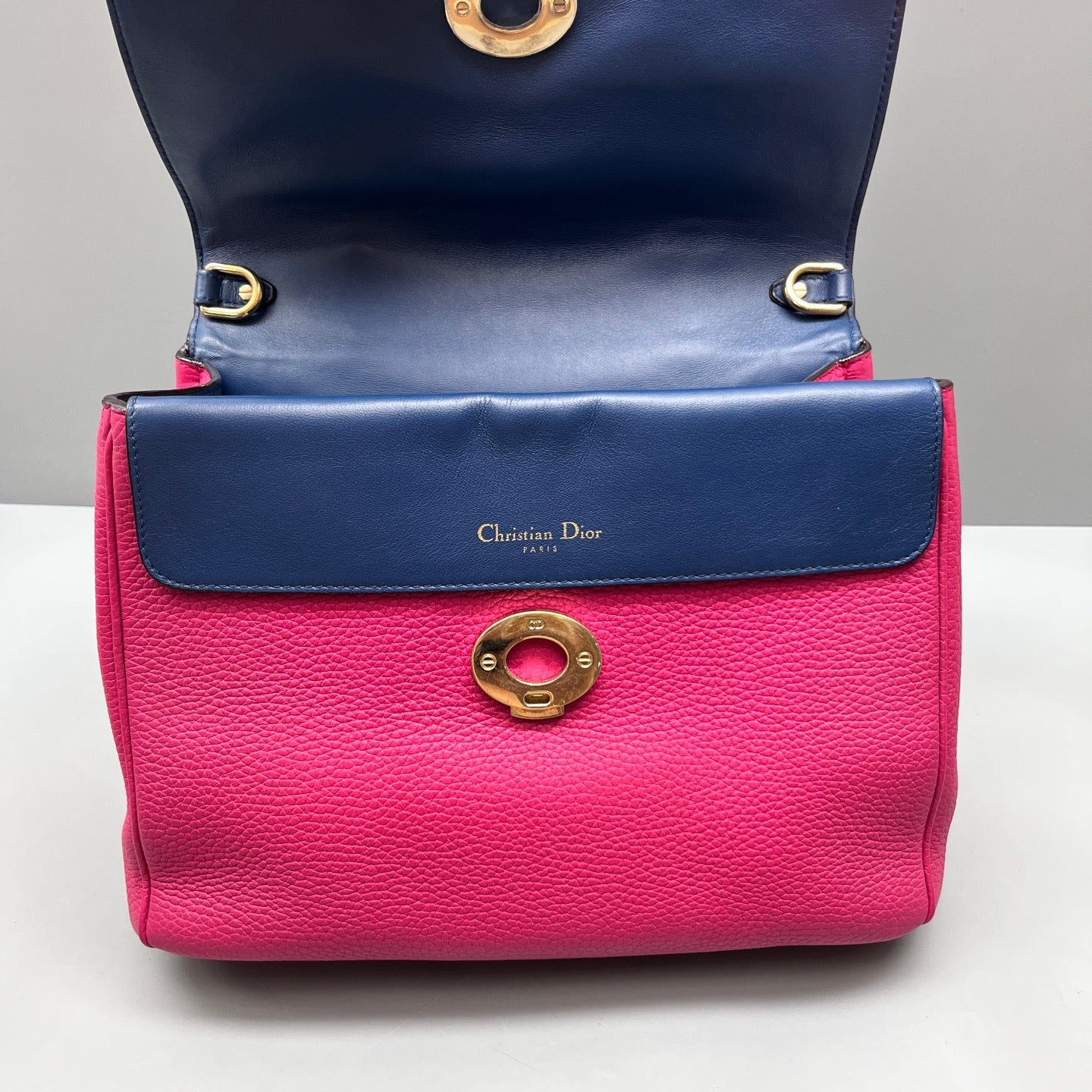 Dior - Be Dior - Grained leather - Rose Pink with Navy Interior - (medium)