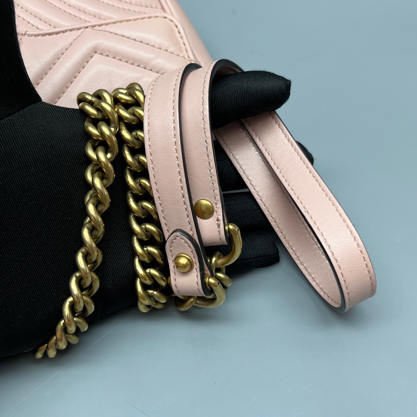 Gucci - GG Marmont Matelassé Mini Bag - Matelassé calfskin leather - Pink - (mini)