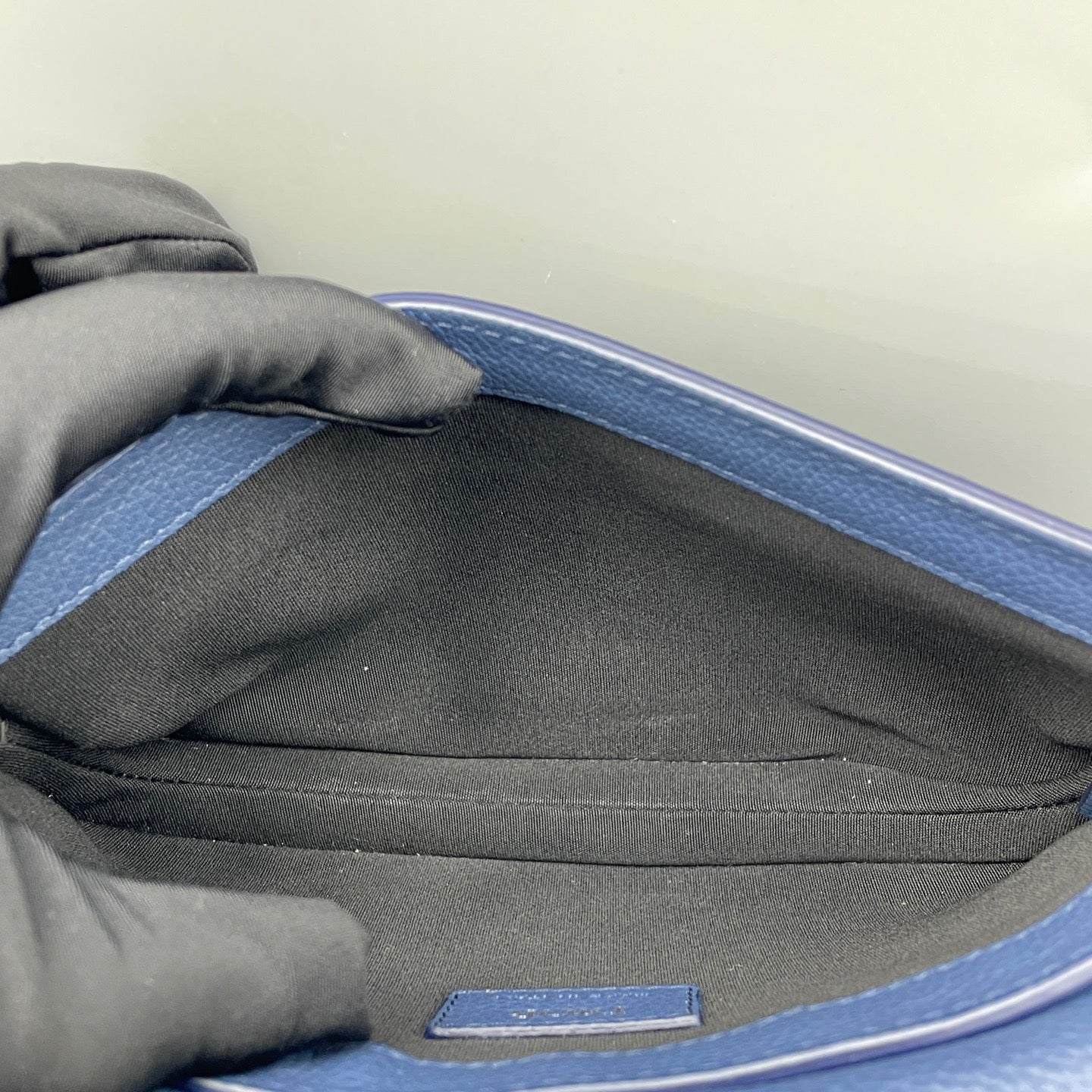 Dior - Saddle Bag - Pebbled leather - Blue - (mini)