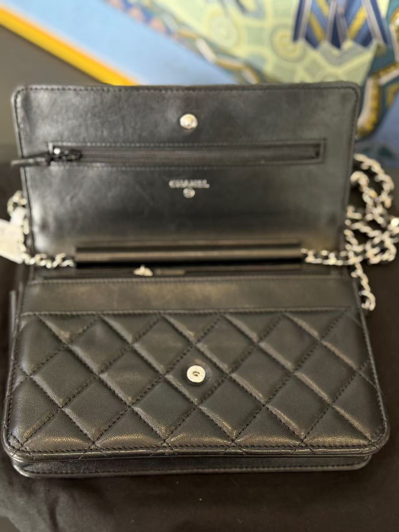 Chanel - Classic Chain Wallet (WOC) - Lambskin leather - Black - (mini)