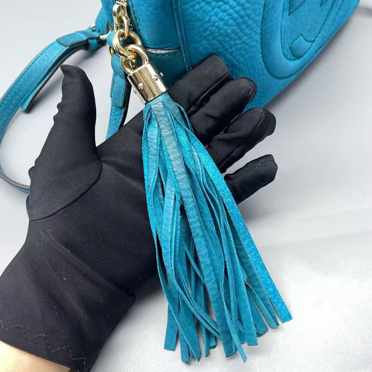 Gucci - Soho Camera Bag - Leather - Blue - (small)