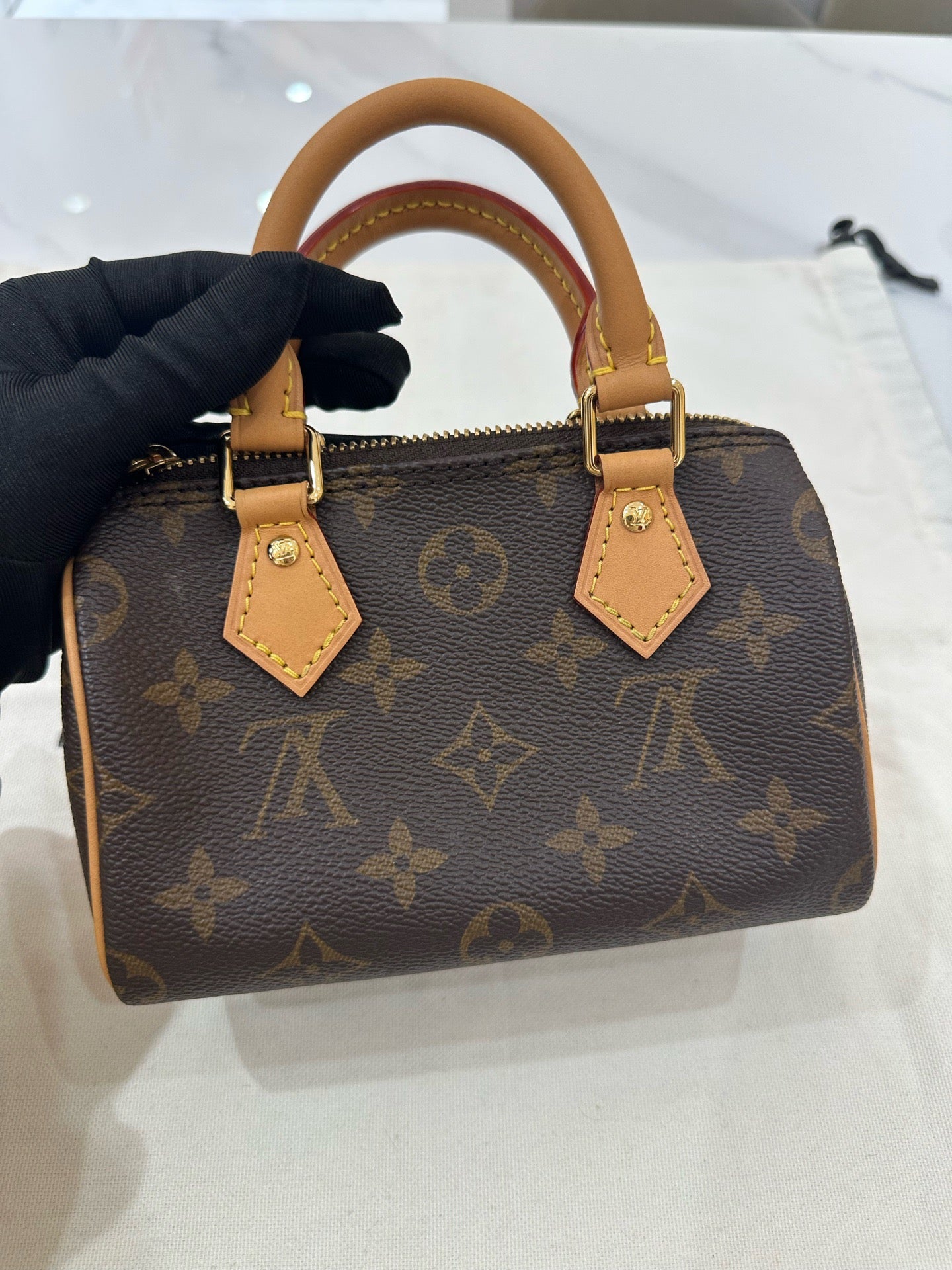Louis Vuitton - Speedy Nano - Monogram coated canvas and Vachetta leather - Brown - (mini)