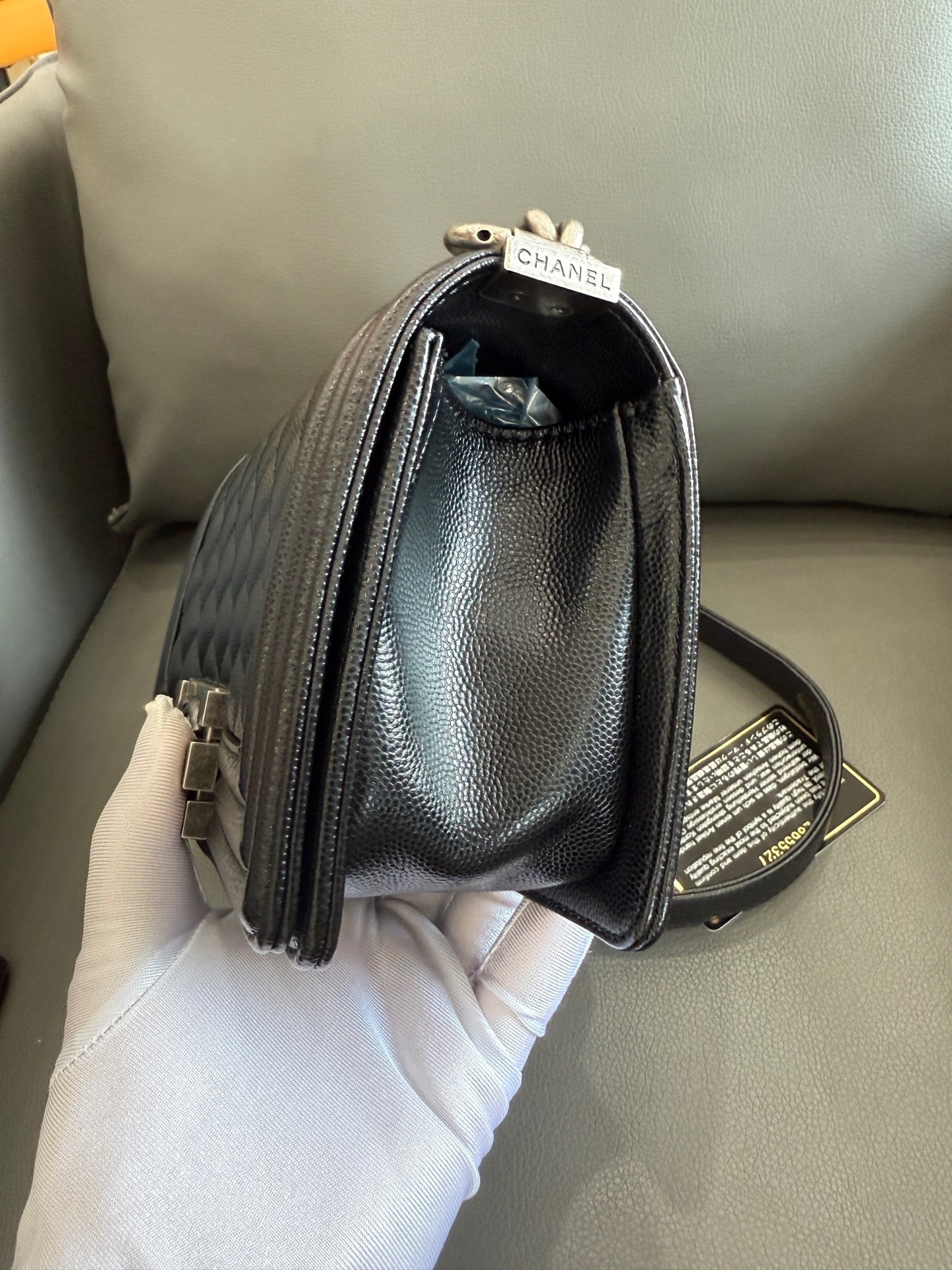 Chanel - Boy Bag Small - Grained calfskin leather - Black - (Small)