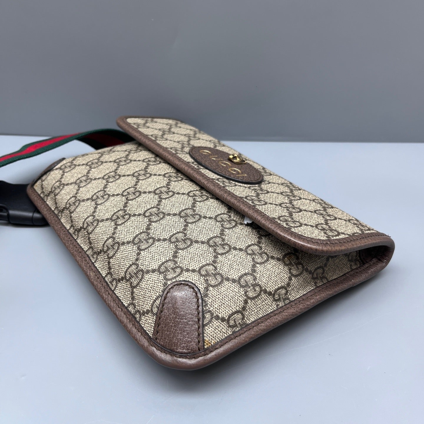 Gucci - Neo Vintage GG Supreme Tiger Head Belt Bag - GG Supreme canvas with leather trim and Web canvas strap - Brown - (Medium)