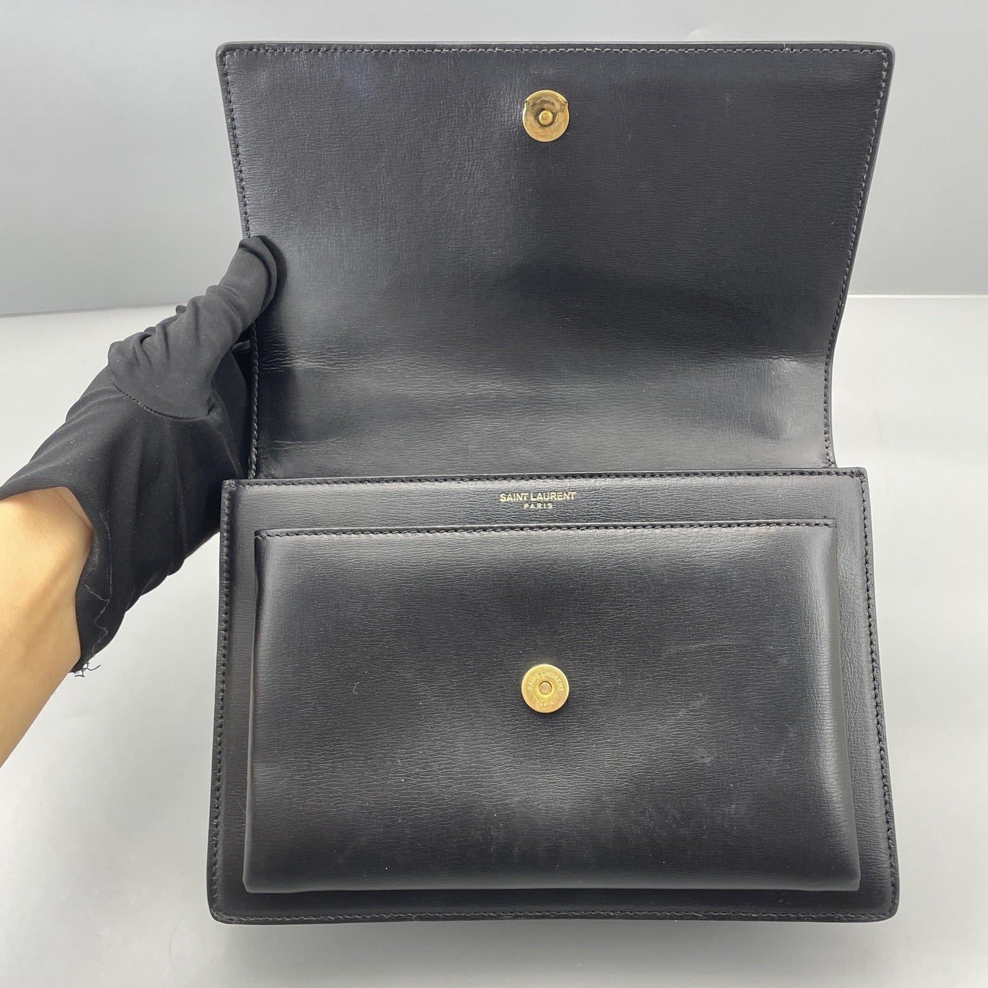 Saint Laurent - Sunset Medium - Leather - Black - (medium)