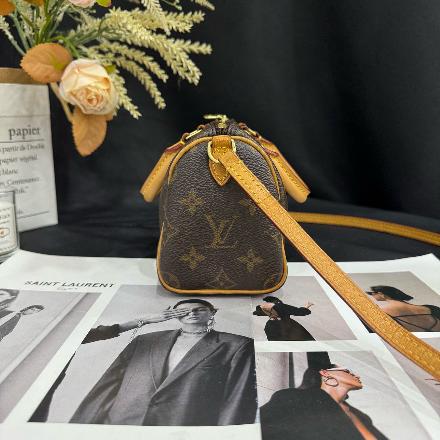 Louis Vuitton - Speedy Nano - Monogram coated canvas with Vachetta leather trim - Brown - (mini)