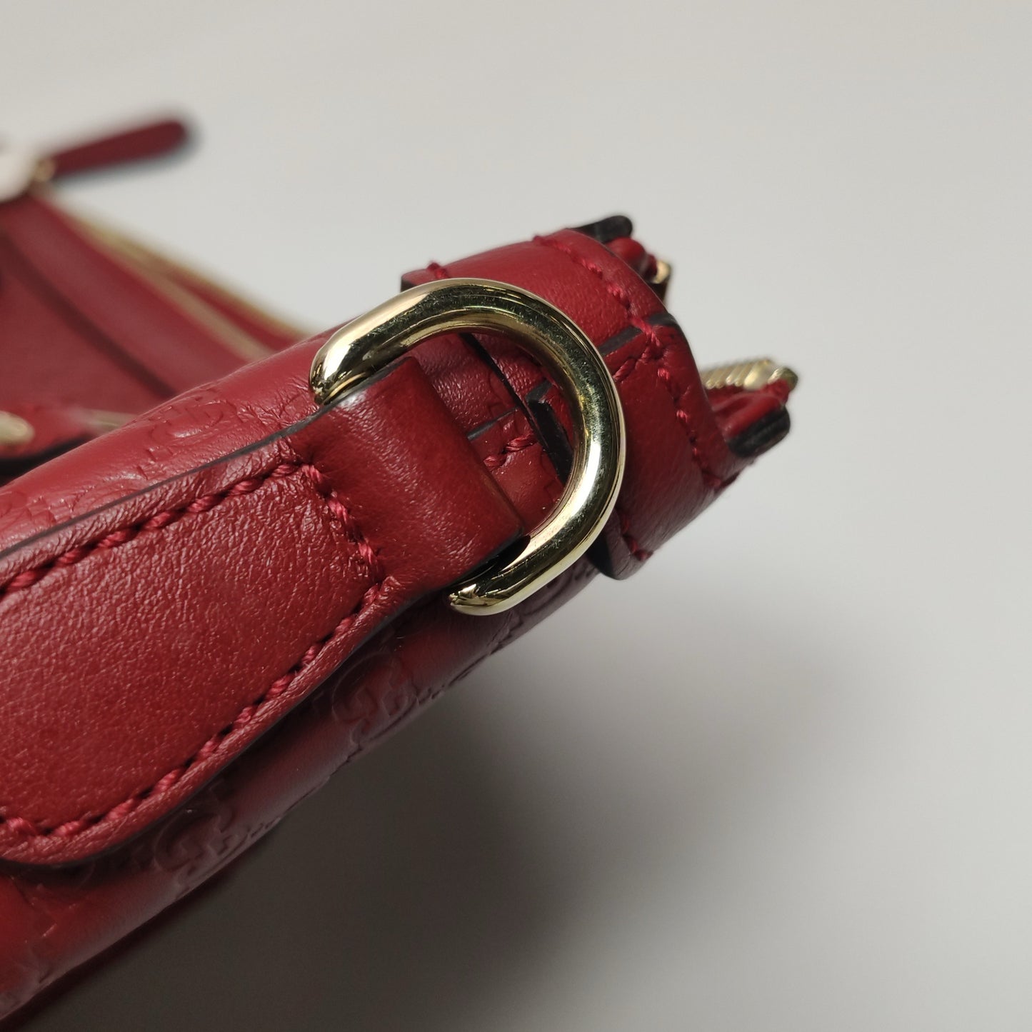 Gucci - Gucci Microguccissima Leather Top Handle Tote Bag 449656 - Leather - Red - (medium)