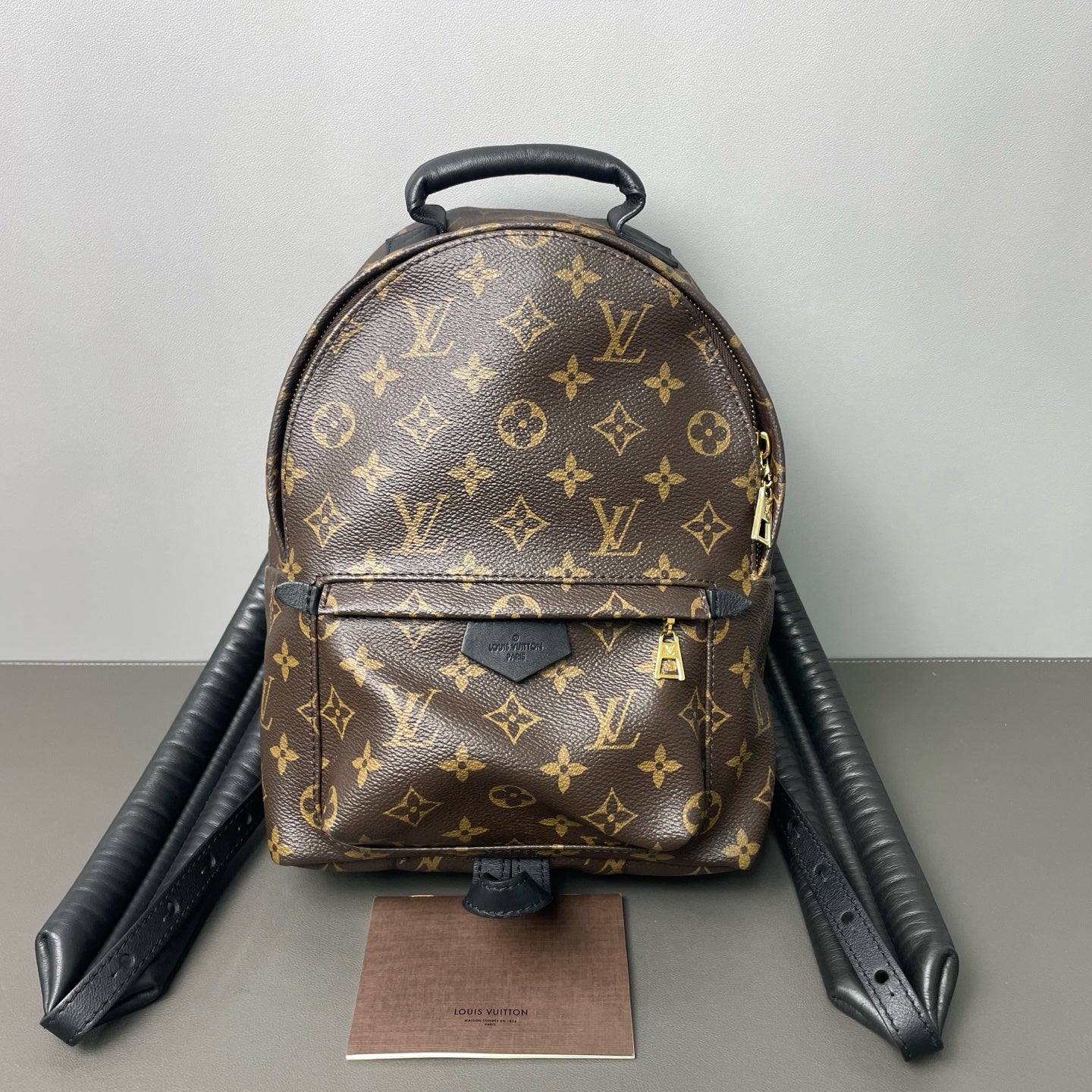 Louis Vuitton - Palm Springs PM Backpack - Monogram coated canvas with cowhide leather trim - Brown - (small)