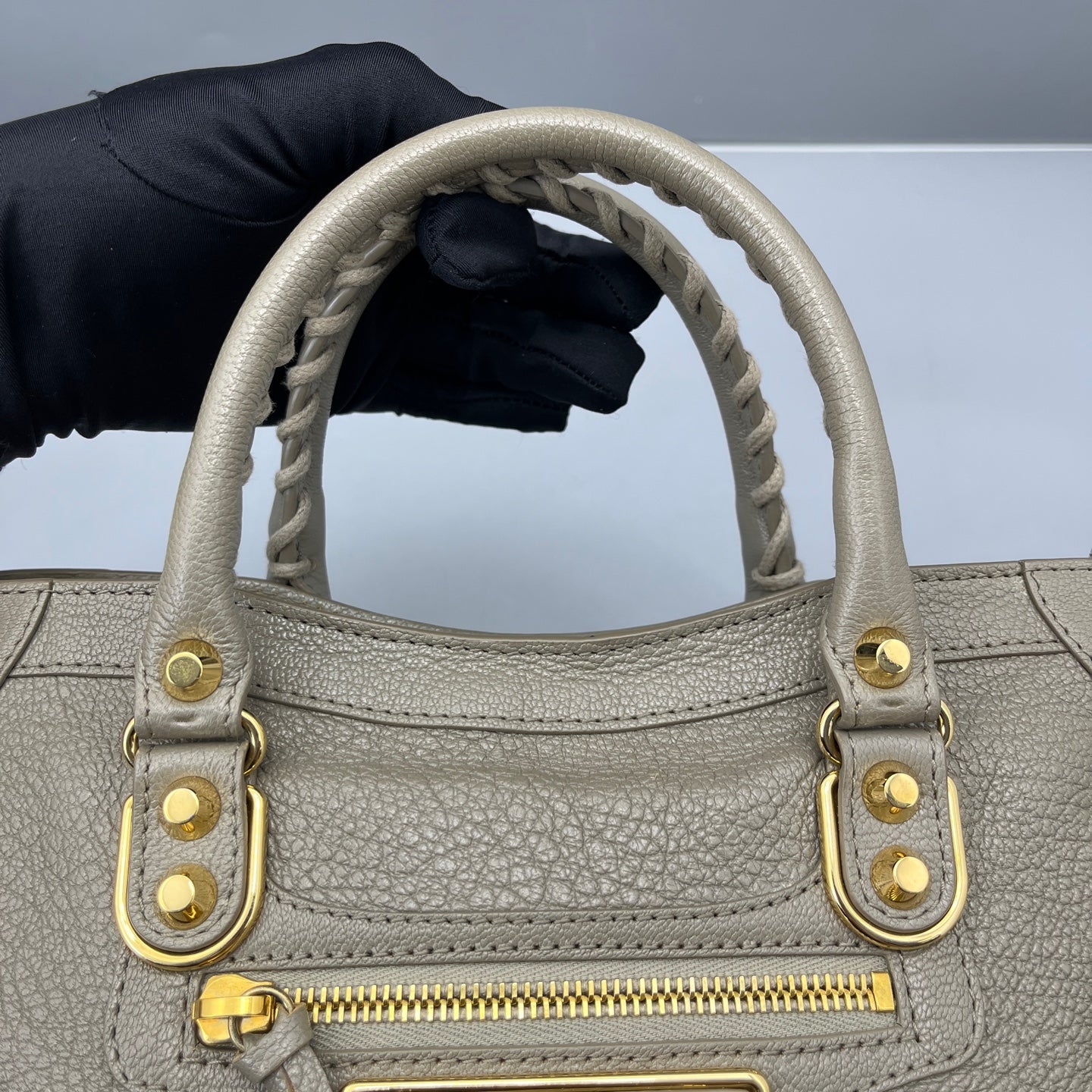 Balenciaga - Mini City - Grained leather - Grey - (mini)